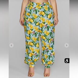 NWT FASHION TO FIGURE SIZE 1 1x 14 16 Skye‎ Lemon Print Jogger Style Pants